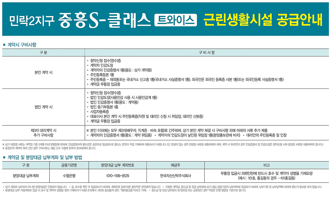민락2지구 중흥S클래스 트와이스 상가 공급안내
